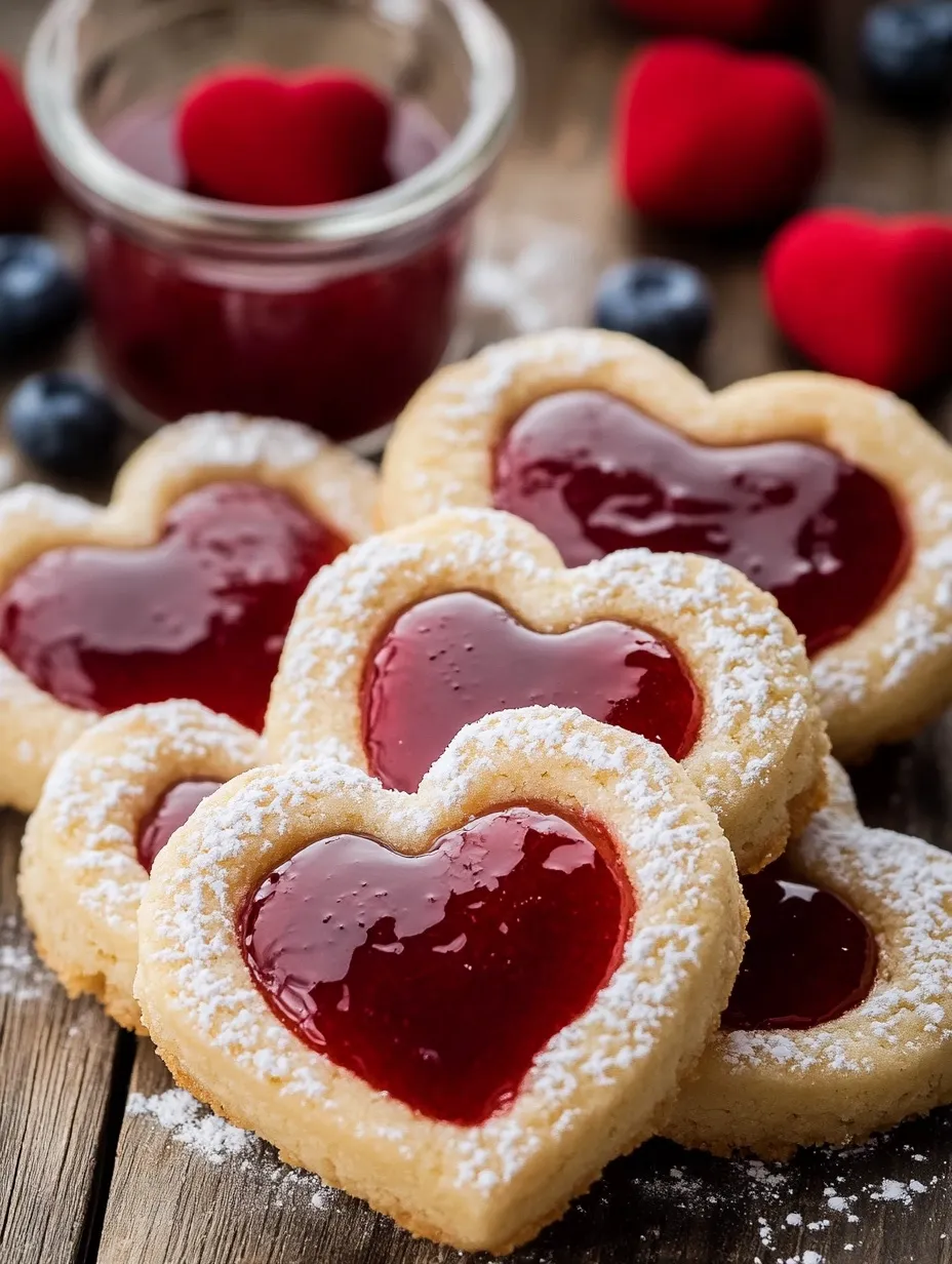 Heart Thumbprint Cookies with Valentine’s Day Vibes