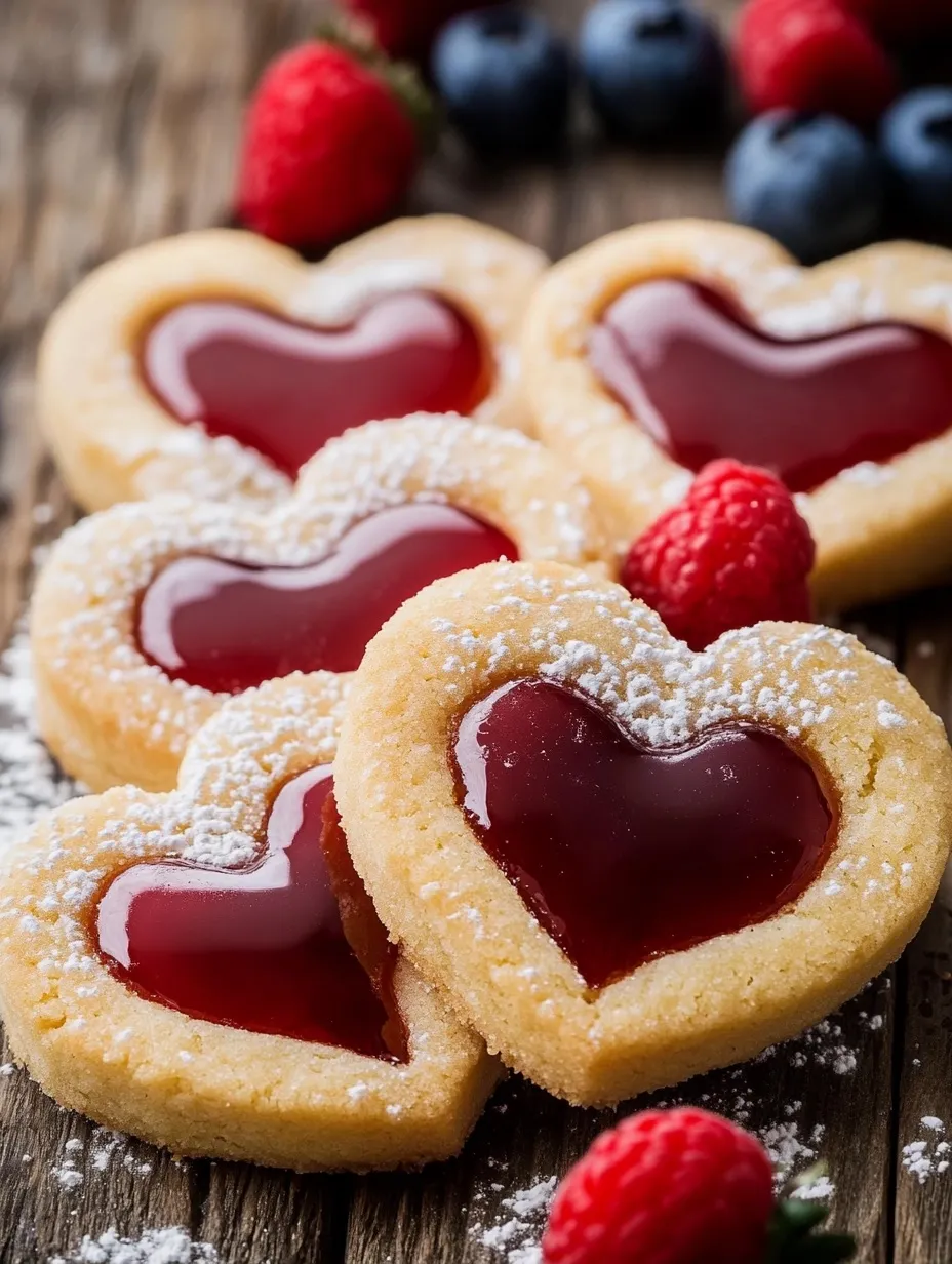 Casual Heart Thumbprint Cookies for Valentine Moments
