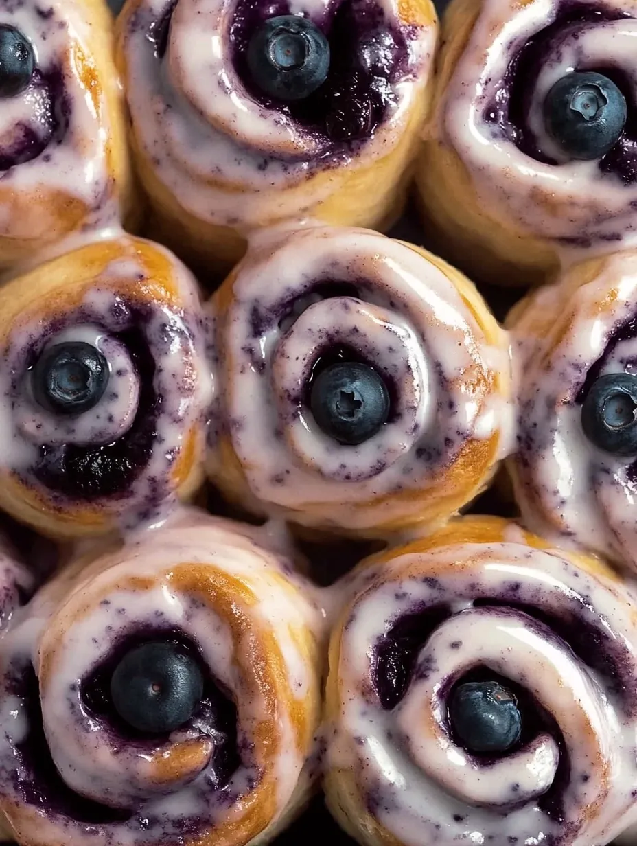 Blueberry Cinnamon Rolls Made at Home