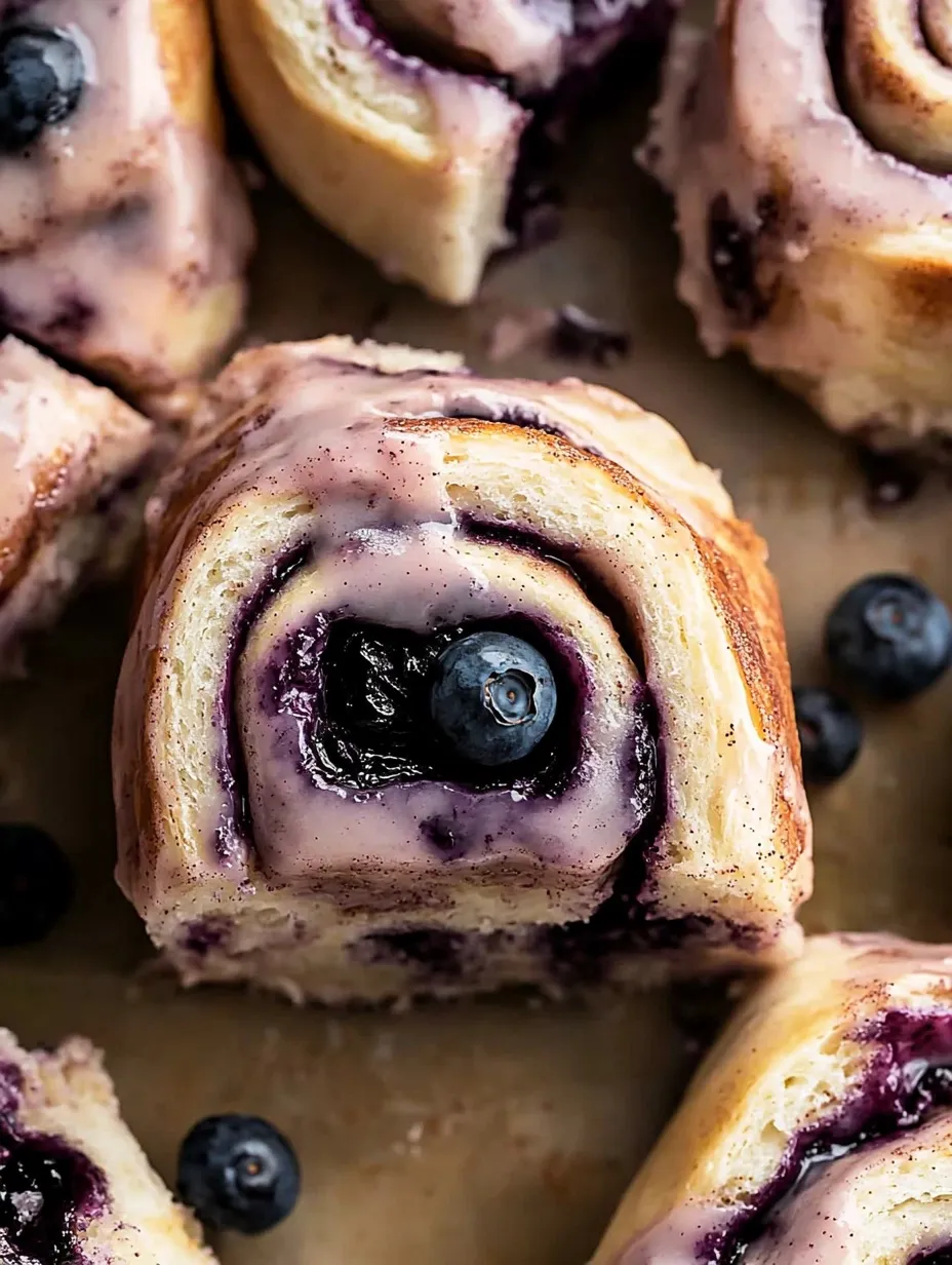 Big Swirly Blueberry Cinnamon Rolls