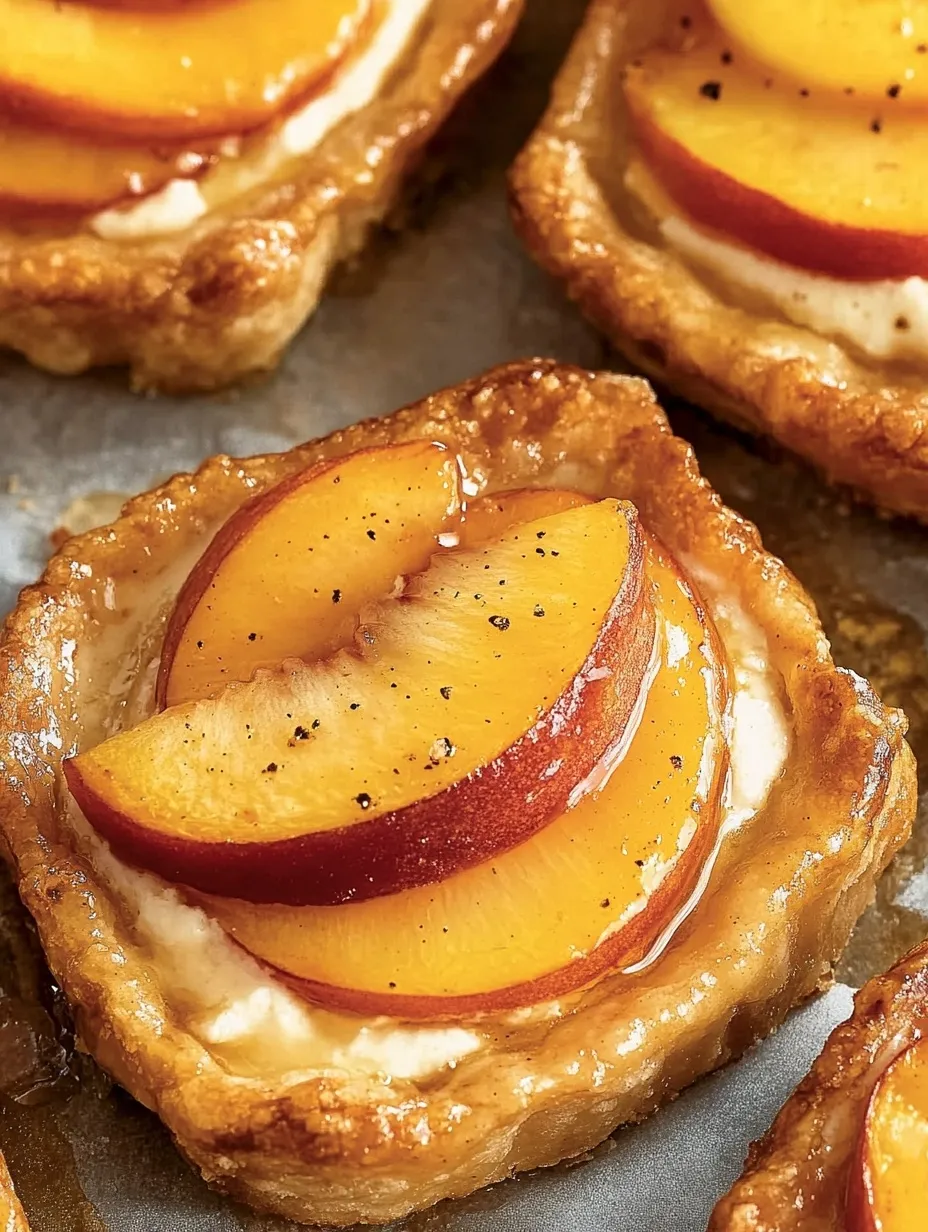Simple Peach Cream Cheese Mini Tarts