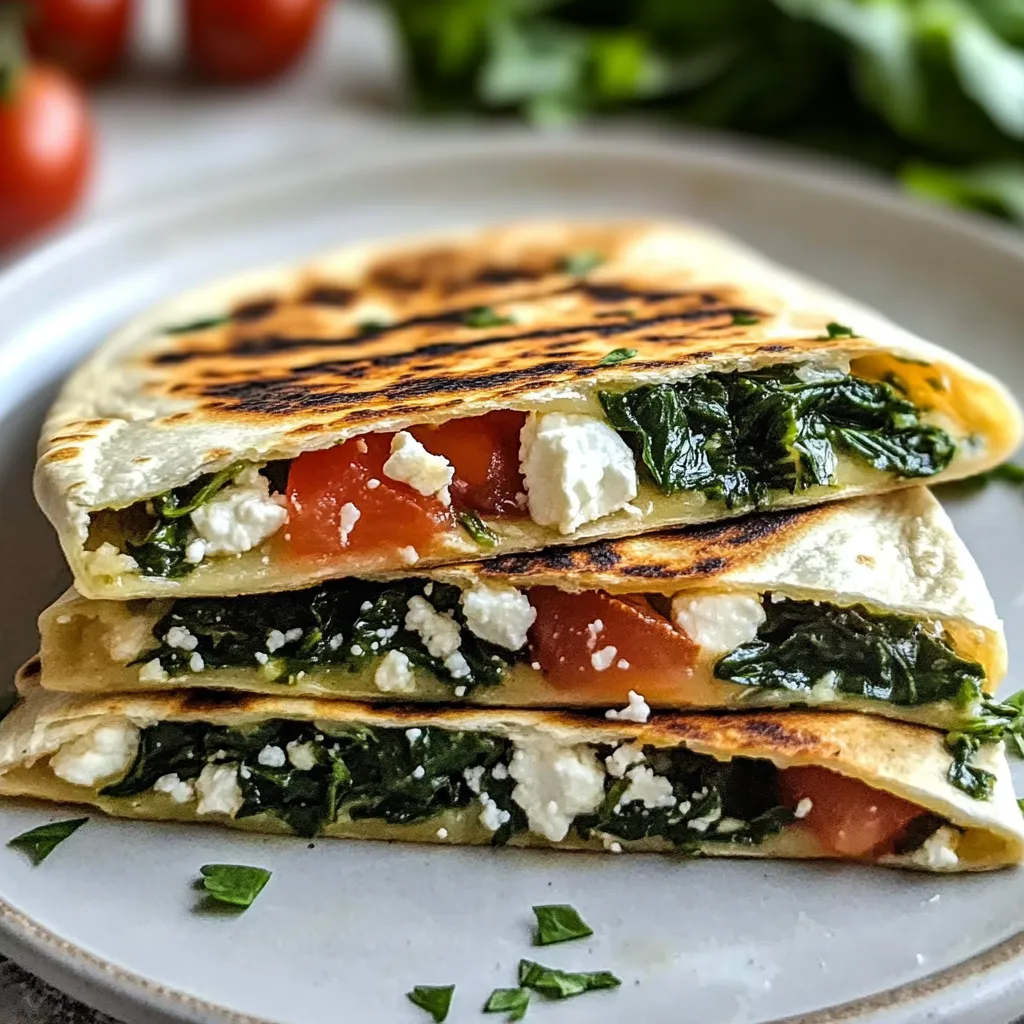 Delicious Spinach Feta Wraps