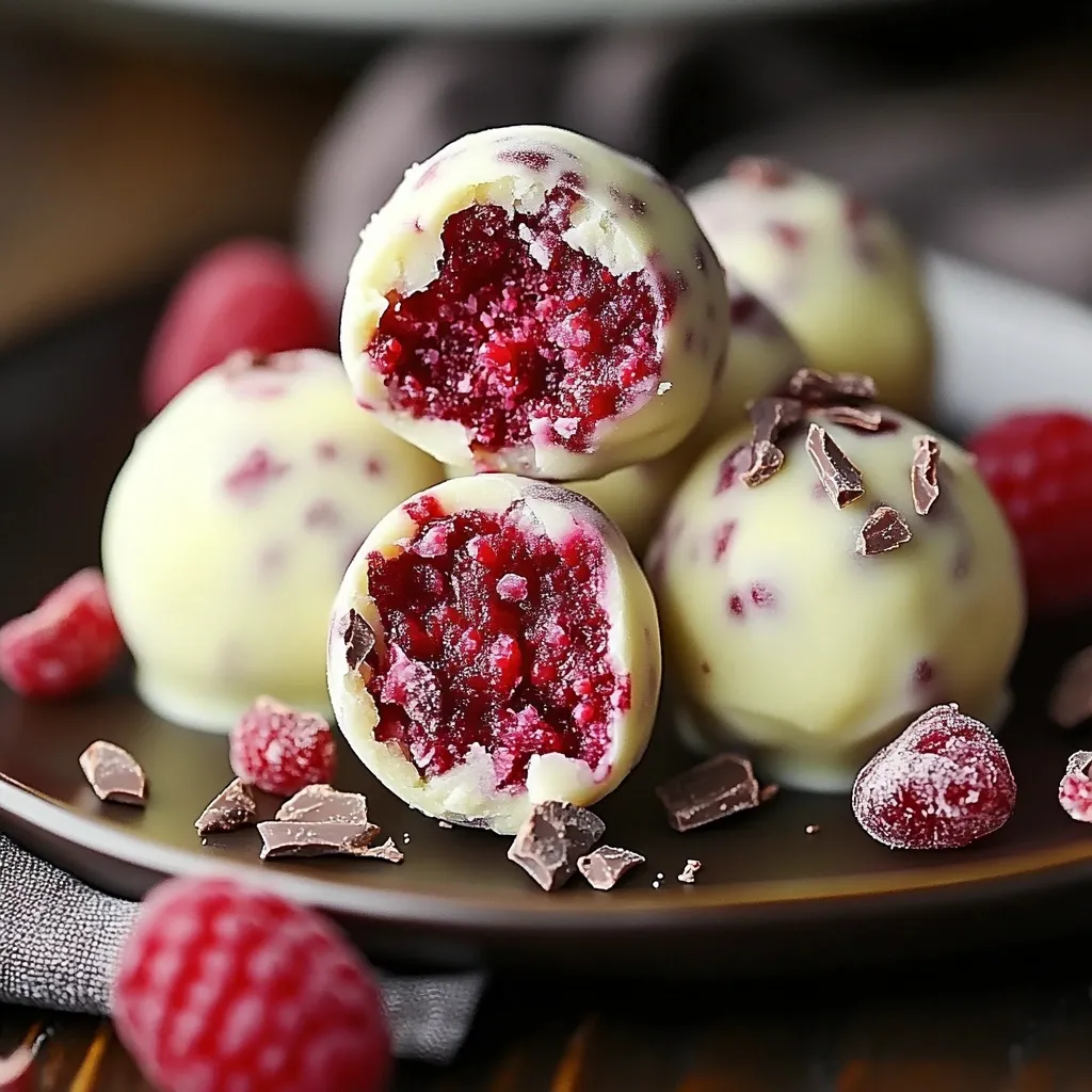 Quick White Chocolate Raspberry Cheesecake Balls