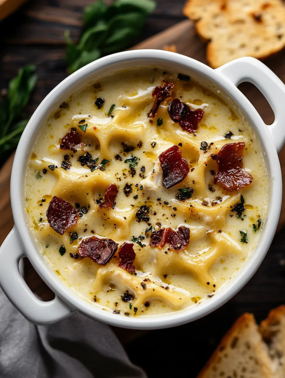 Homestyle Creamy White Chicken Lasagna Soup