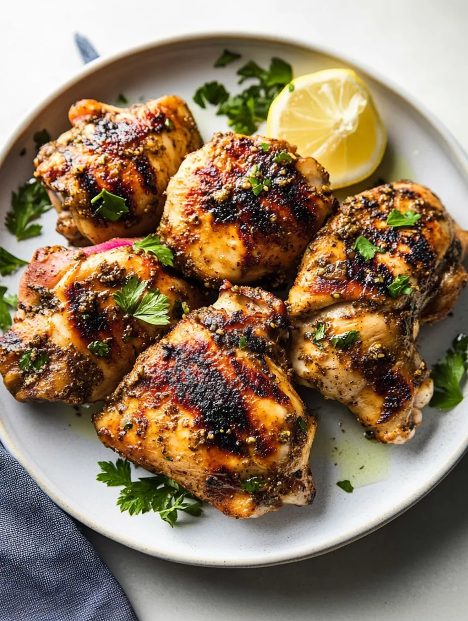 Greek Yogurt Chicken on blue plate