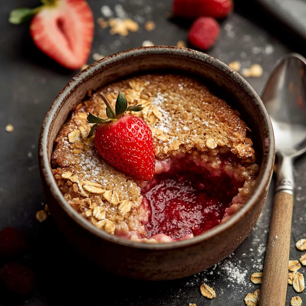 Strawberry Baked Oats Treat