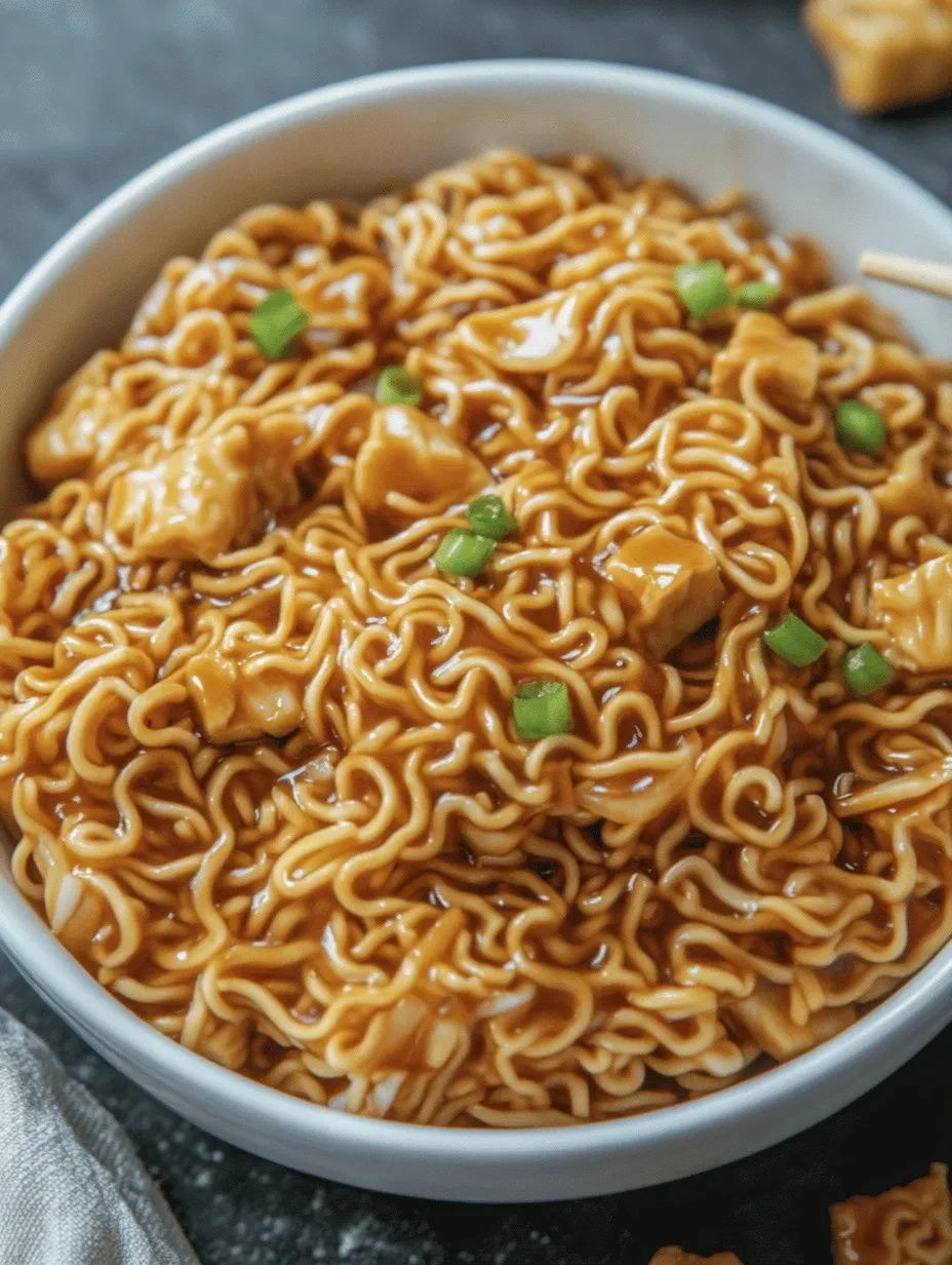 Simple Saucy Ramen Noodles Meal