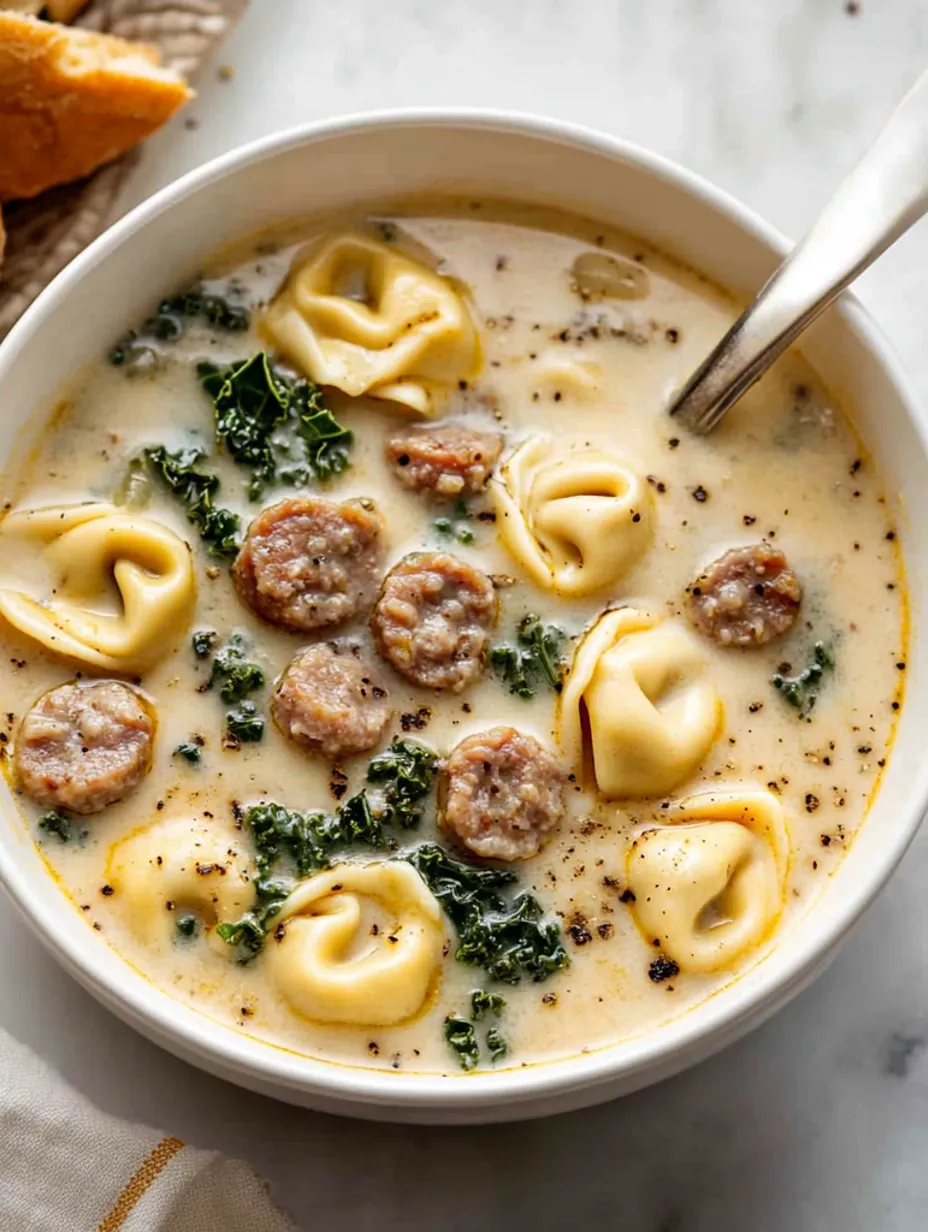 Creamy Bowl with Sausage and Tortellini