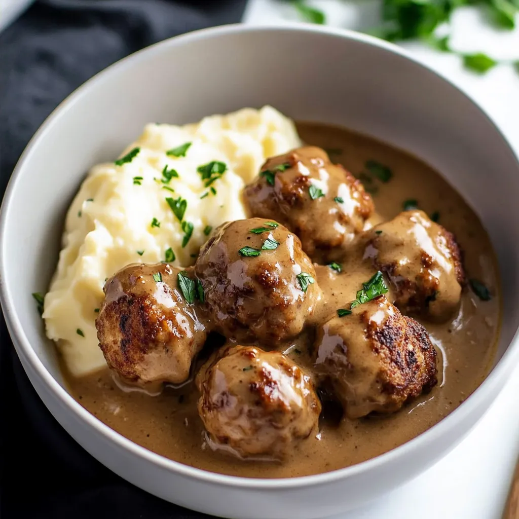 Soft Swedish Meatballs in Cream