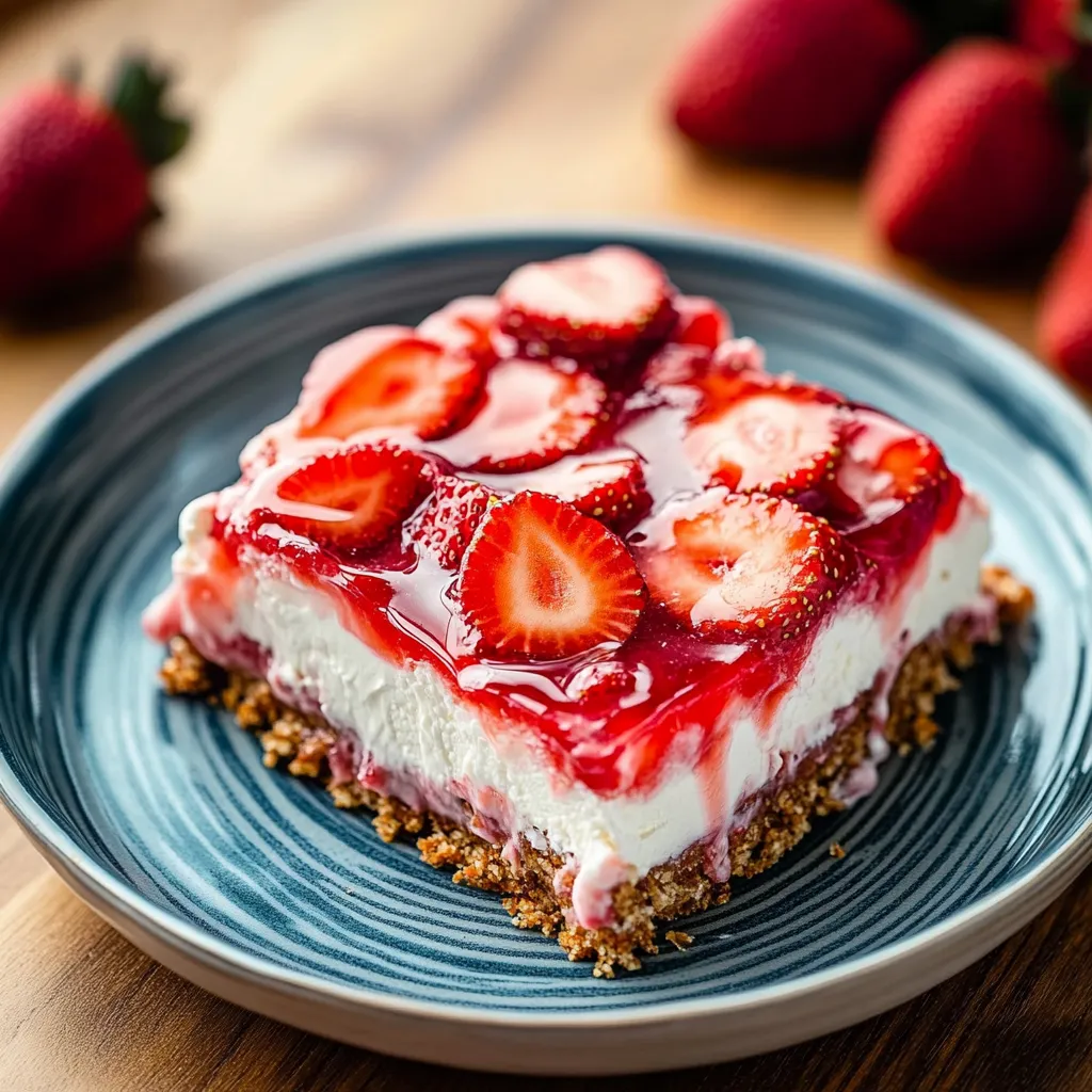 Top Strawberry Pretzel Dessert