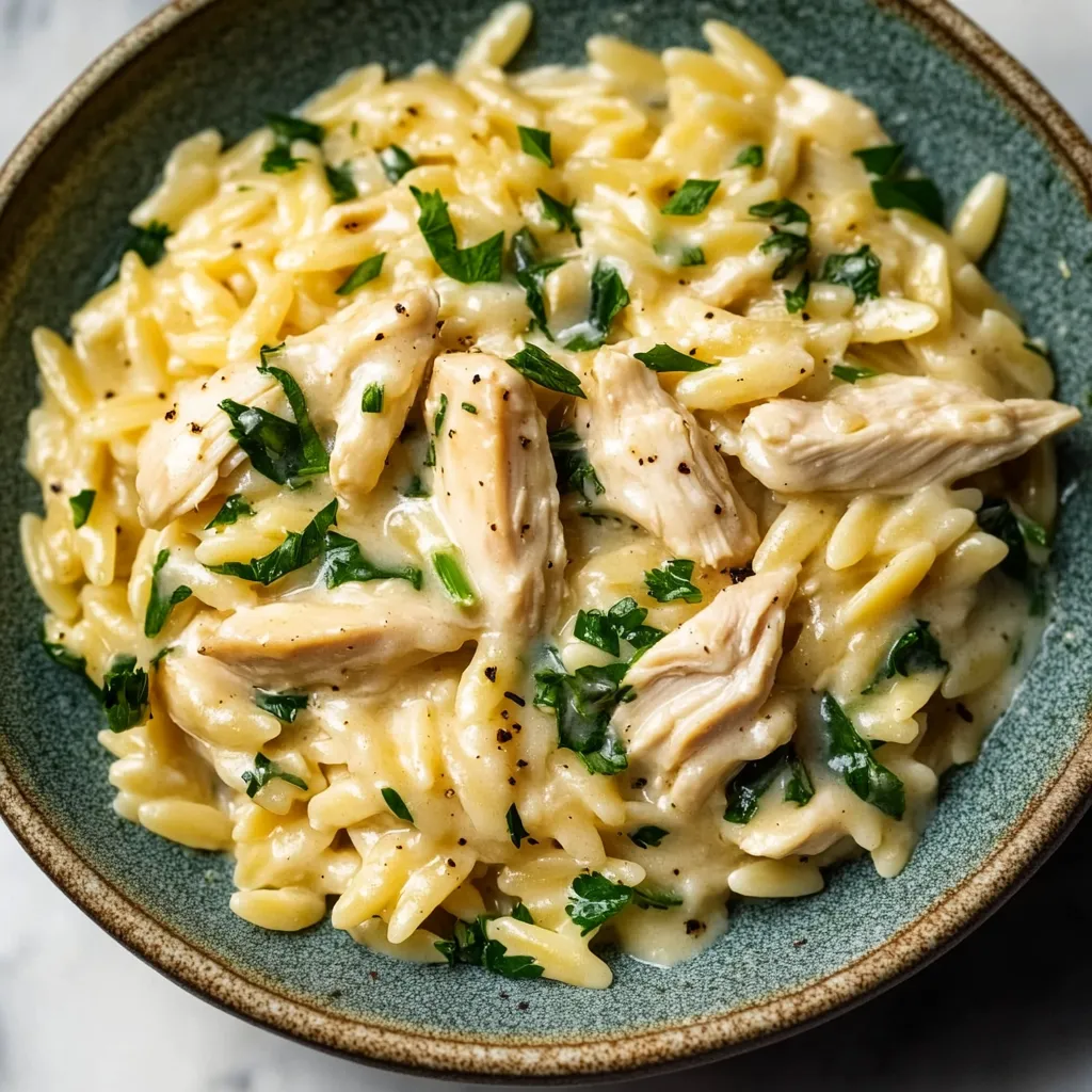 Creamy Boursin Chicken Orzo