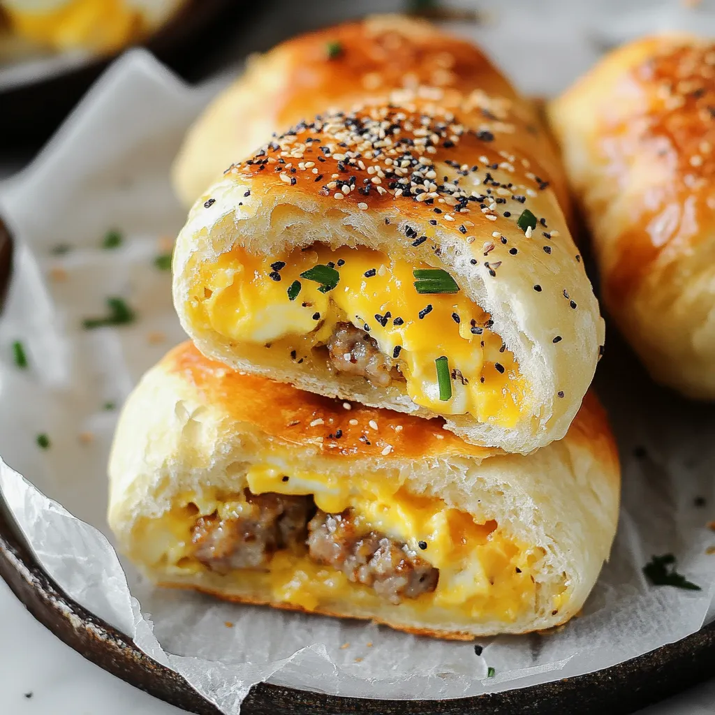 Cheesy Egg and Sausage Wraps