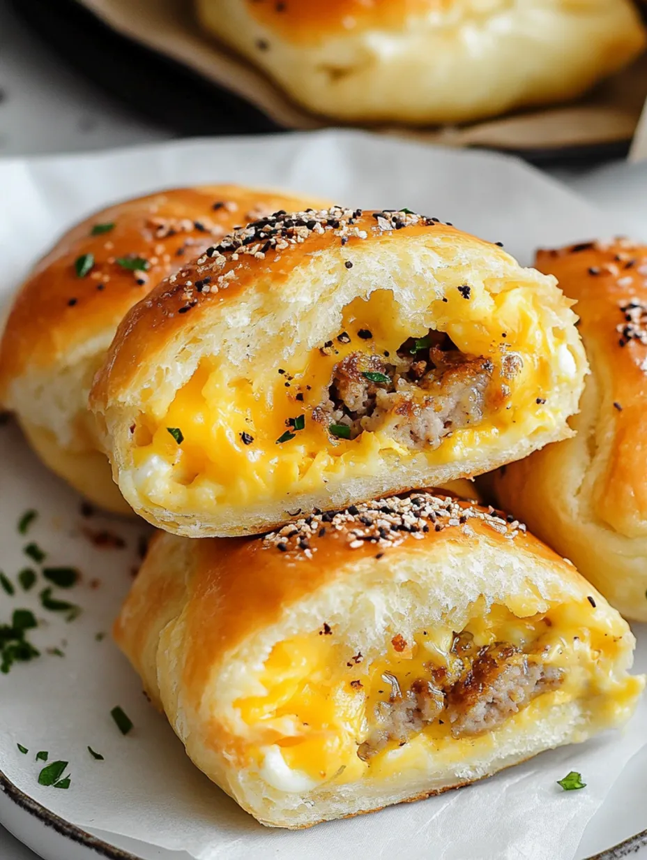 Top Sausage Egg & Cheese Kolaches