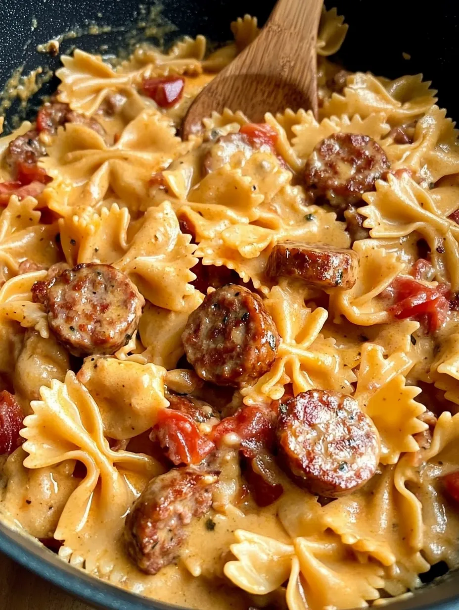 One Pot Creamy Cajun Sausage Pasta