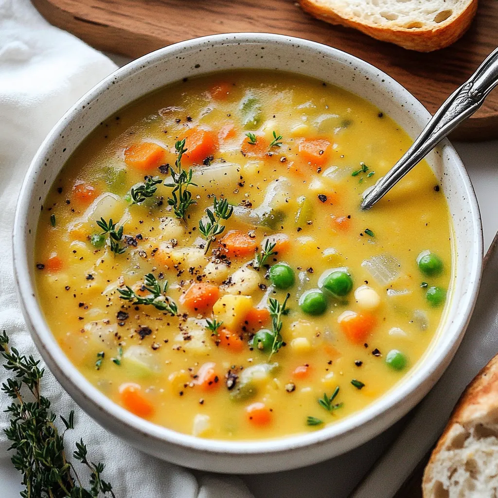 Hearty One-Pot Creamy Veggie Soup