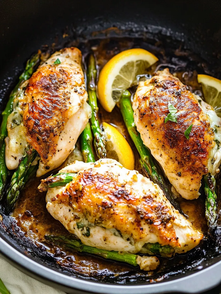 Asparagus Filled Chicken Dinner