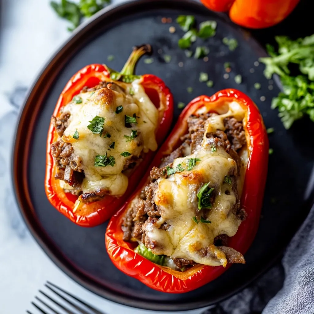 Cheesy Philly-Stuffed Peppers Dinner