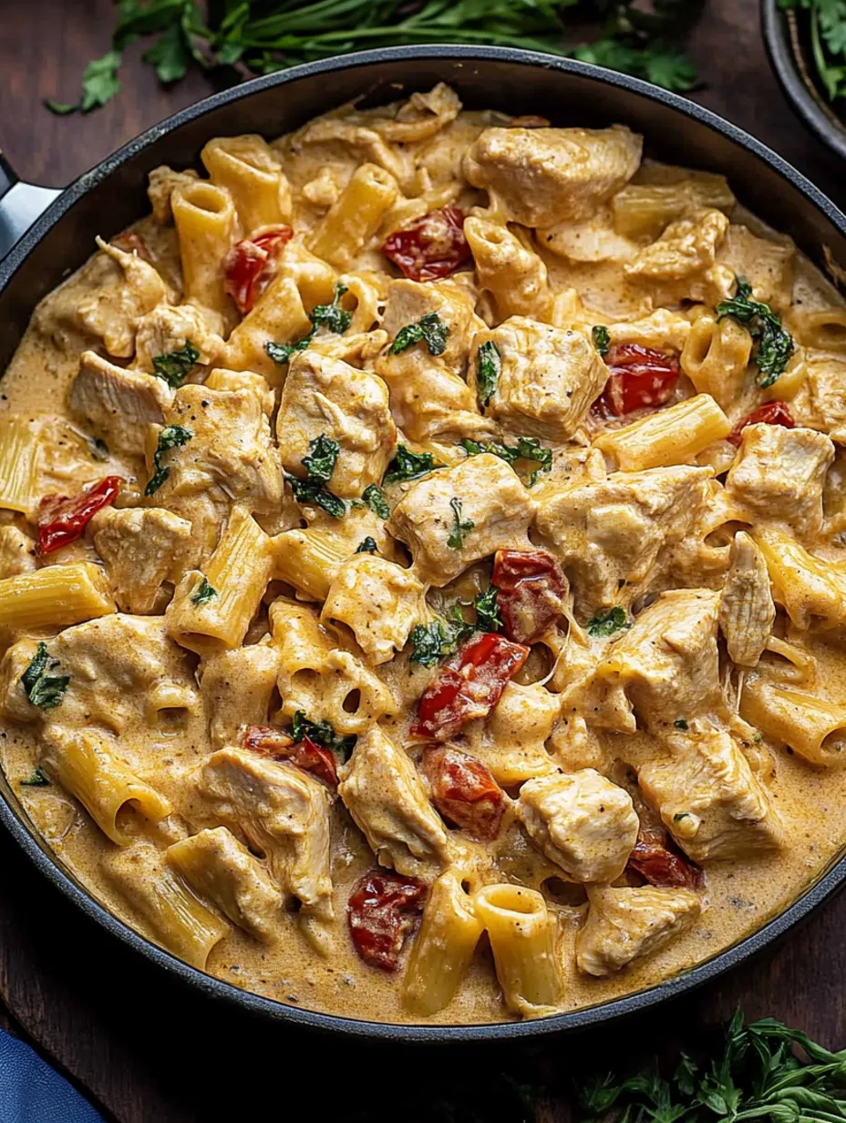 Tuscan Chicken Pasta Dish