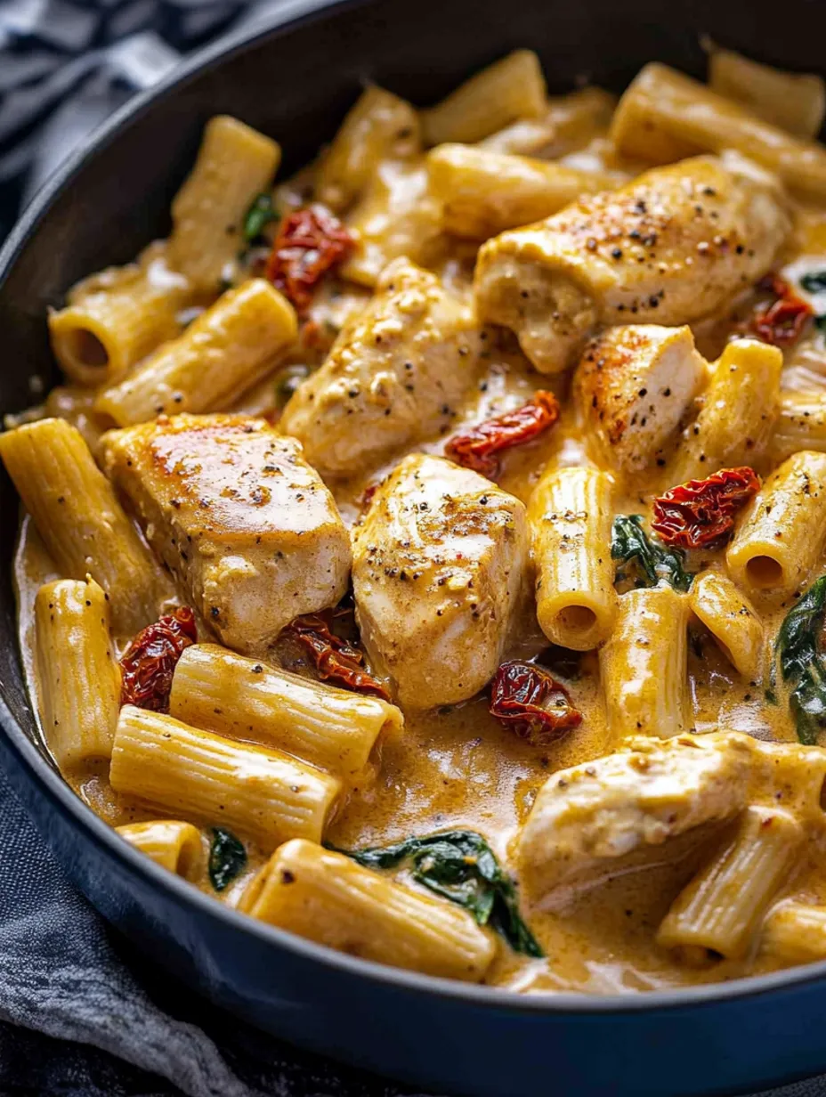 Creamy Plate of Tuscan Chicken Pasta