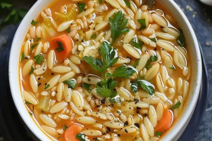 Bright and Comforting Lemon White Bean Orzo