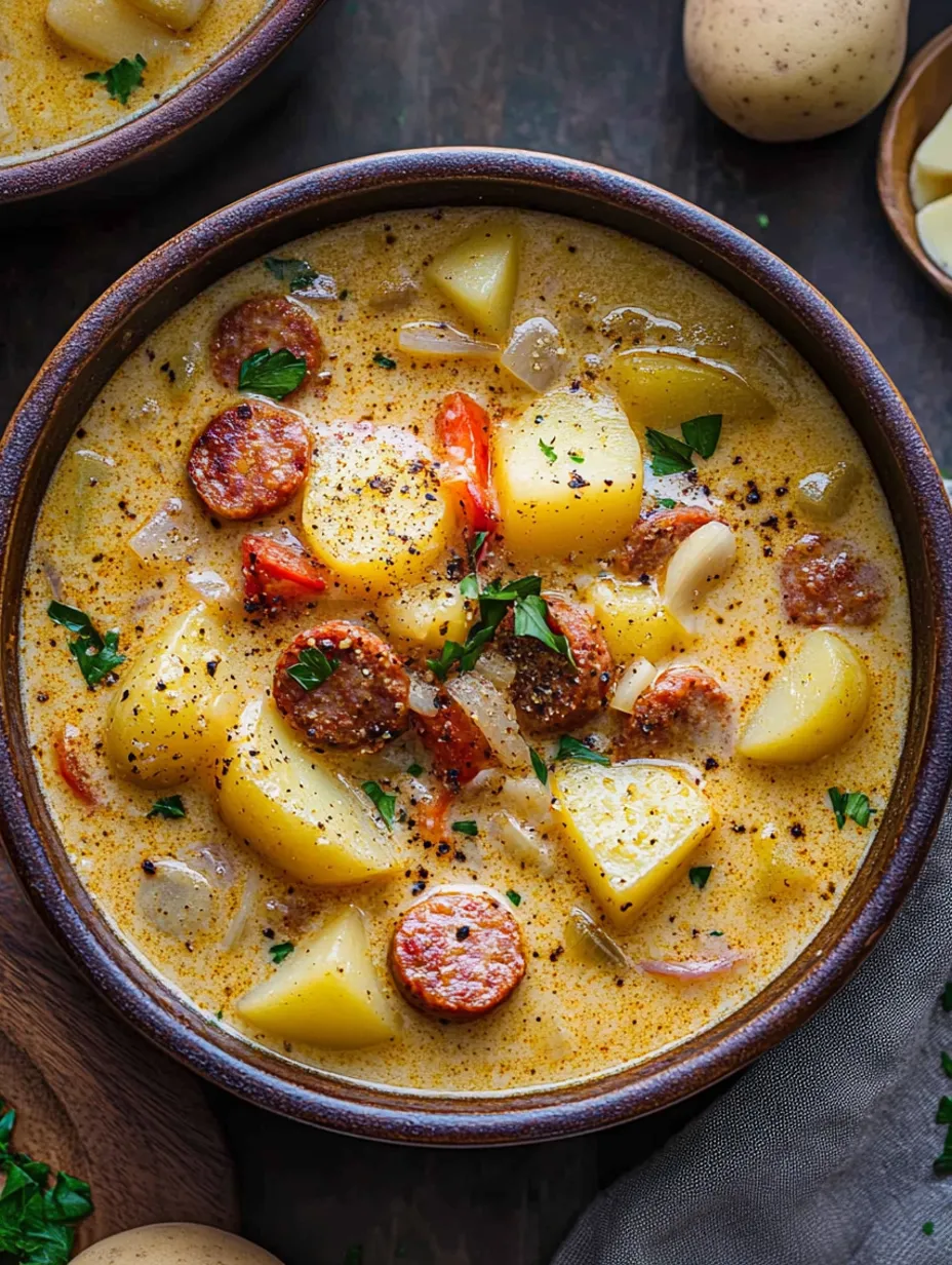 Rich Cajun Potato Soup Bowl