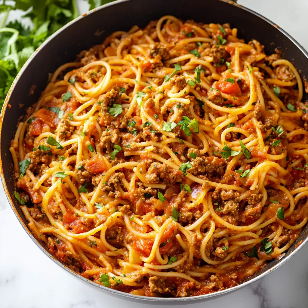 Creamy Taco Spaghetti