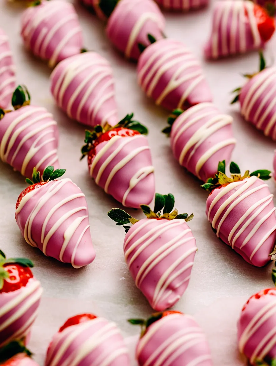 Pink Chocolate Covered Strawberries Treat