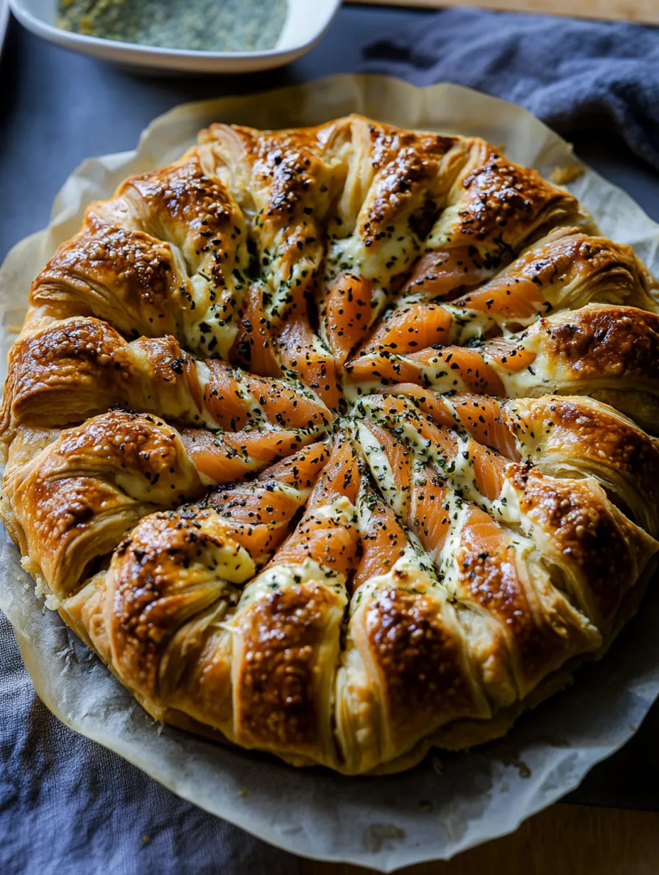 Salmon & Cream Cheese Sun Tart