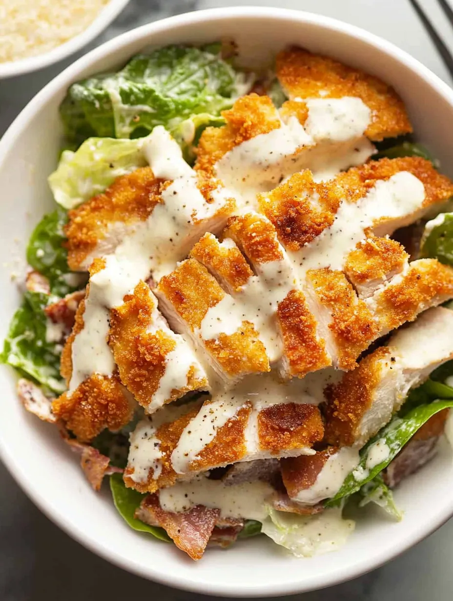 Easy Crispy Chicken Caesar Salad Recipe