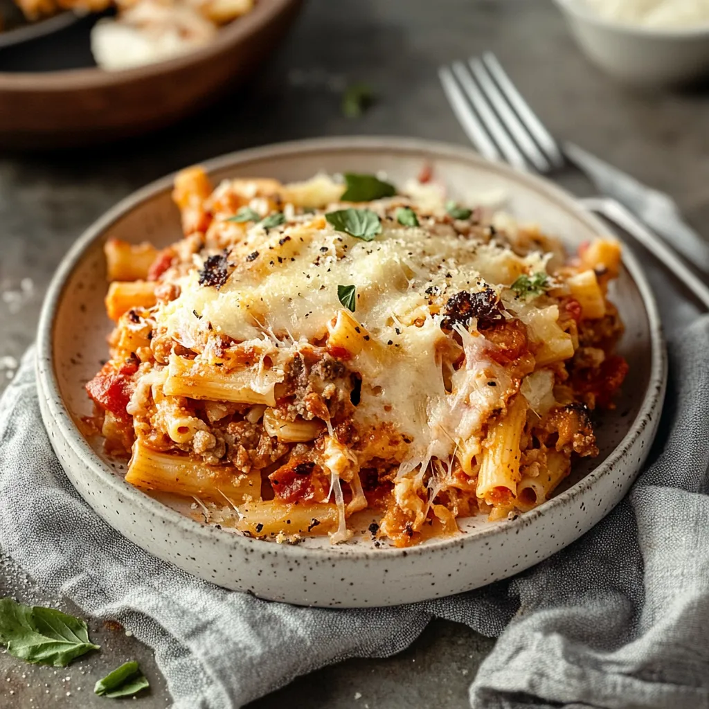 Cheesy and Easy Ziti Dish