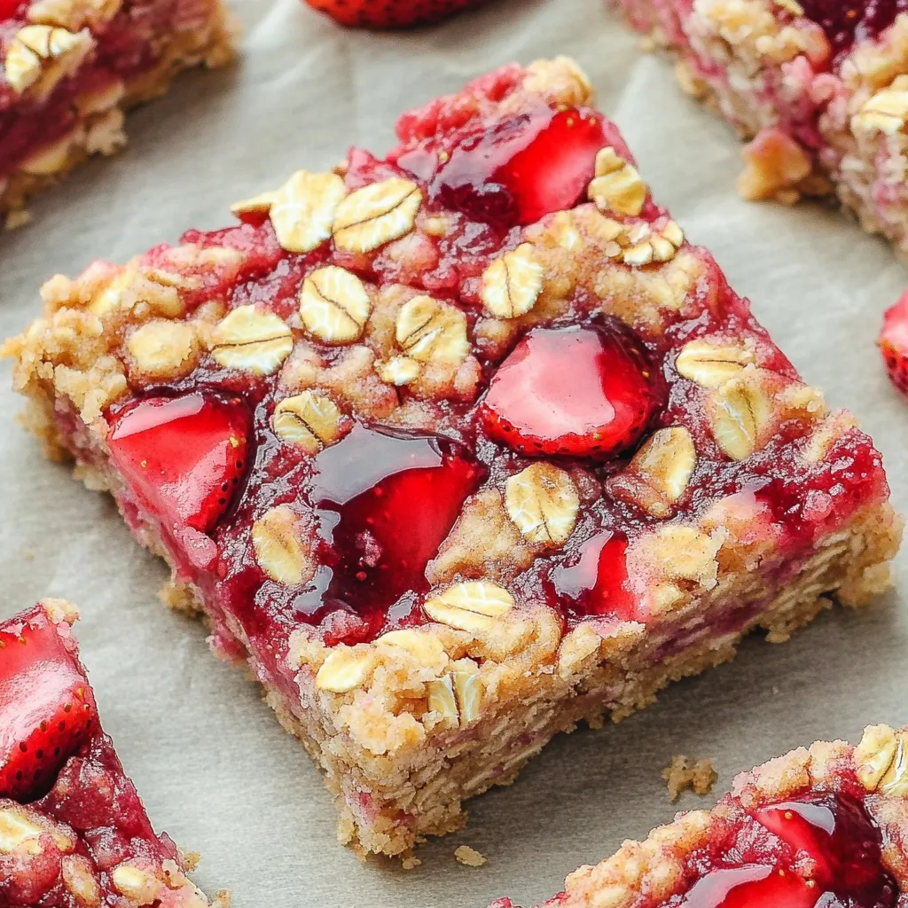 Soft Strawberry Oat Bars