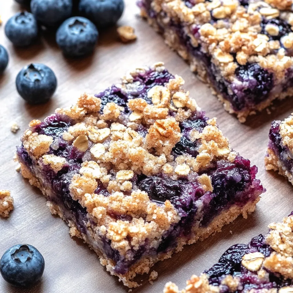 Blueberry Oat Crumb Bars Made with Whole Ingredients
