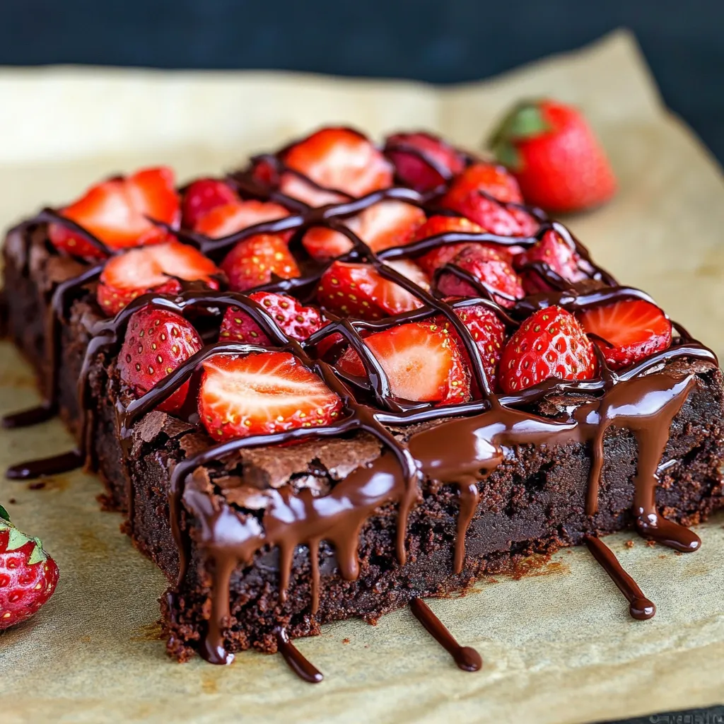 Strawberry Brownies Chocolate