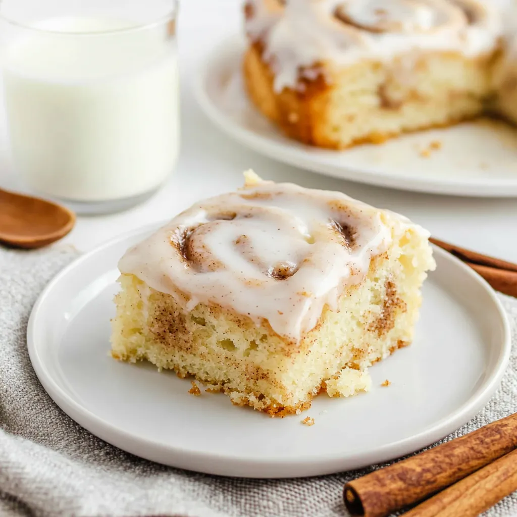 Ooey Gooey Cinnamon Roll Cake