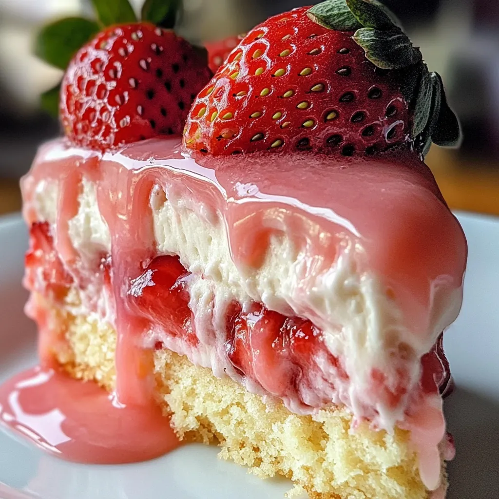 Strawberry Earthquake Cake