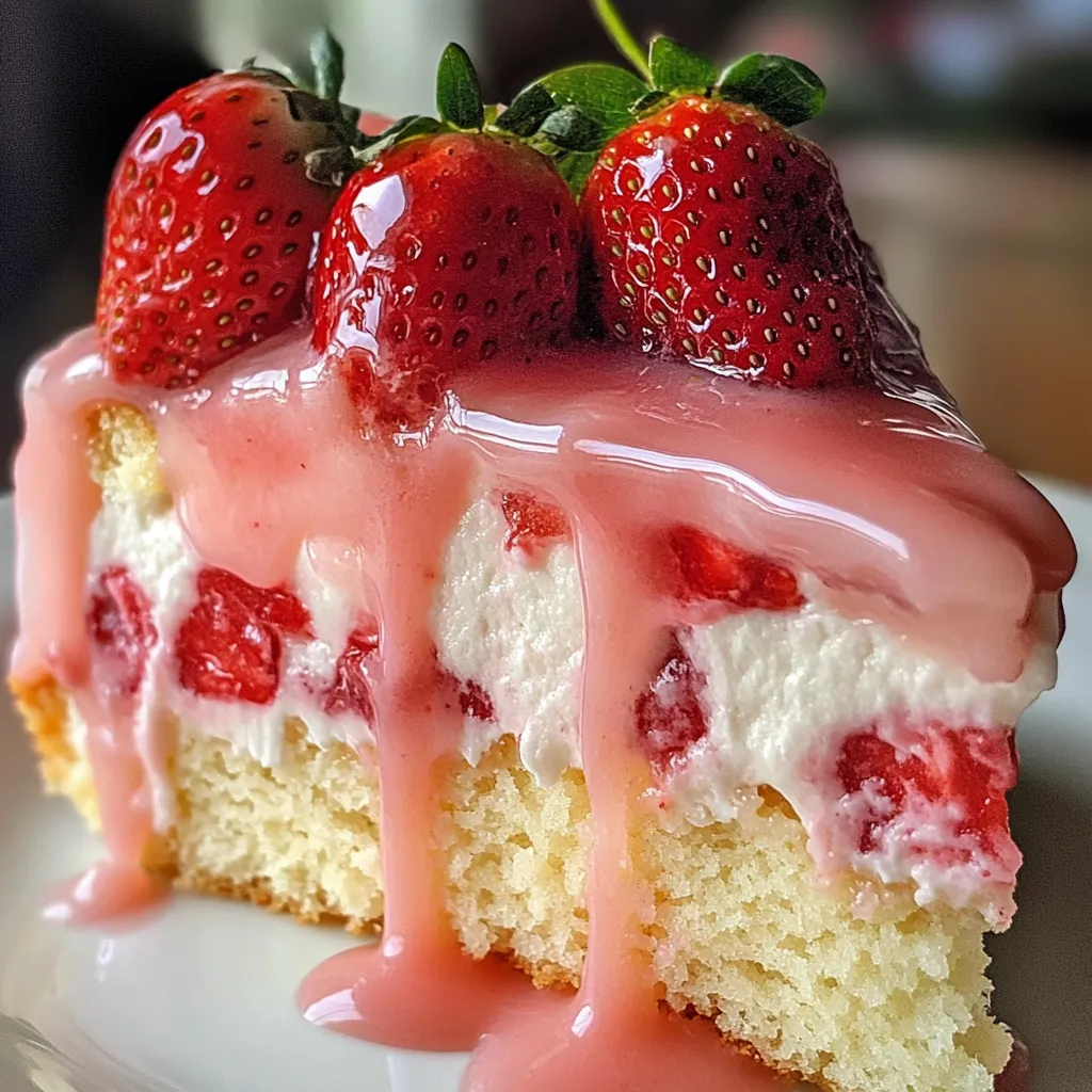 Strawberry Earthquake Cake How-To