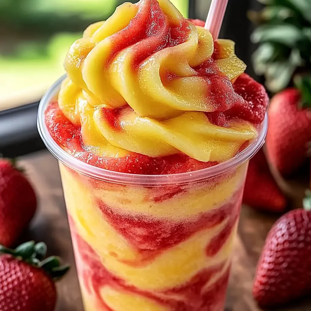 Pineapple Strawberry Frozen Slush
