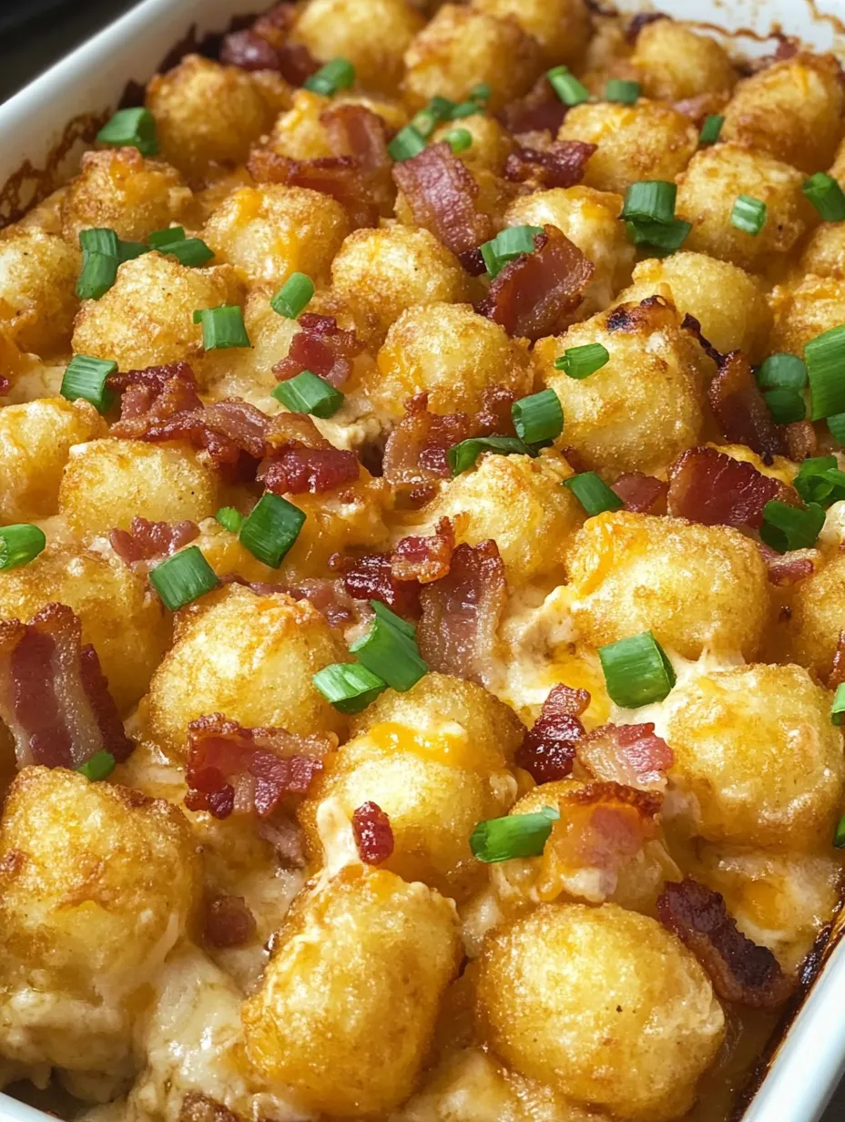 Chicken Bacon Ranch Tater Tot Casserole Homemade