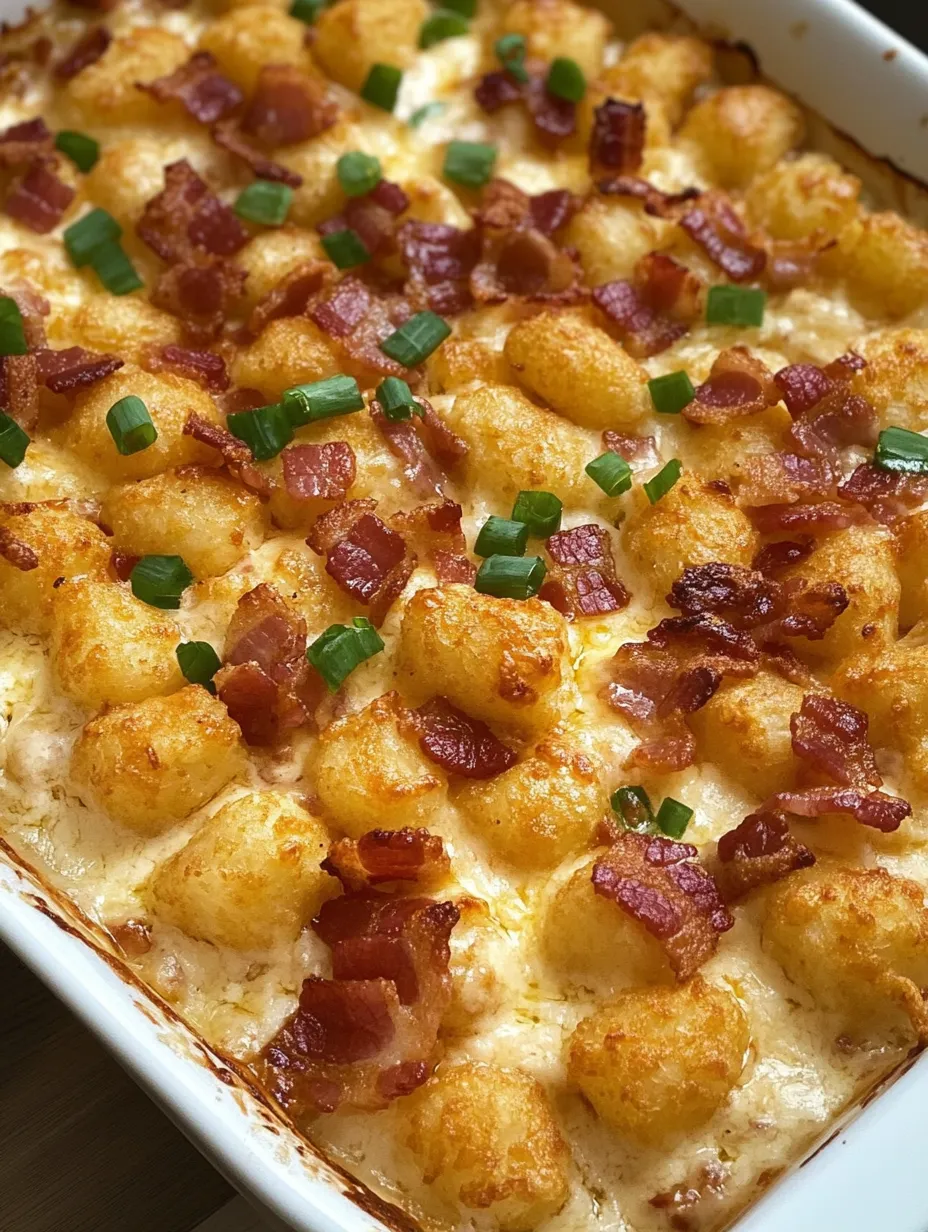 Chicken Bacon Ranch Tater Tot Casserole Cheesy Comfort