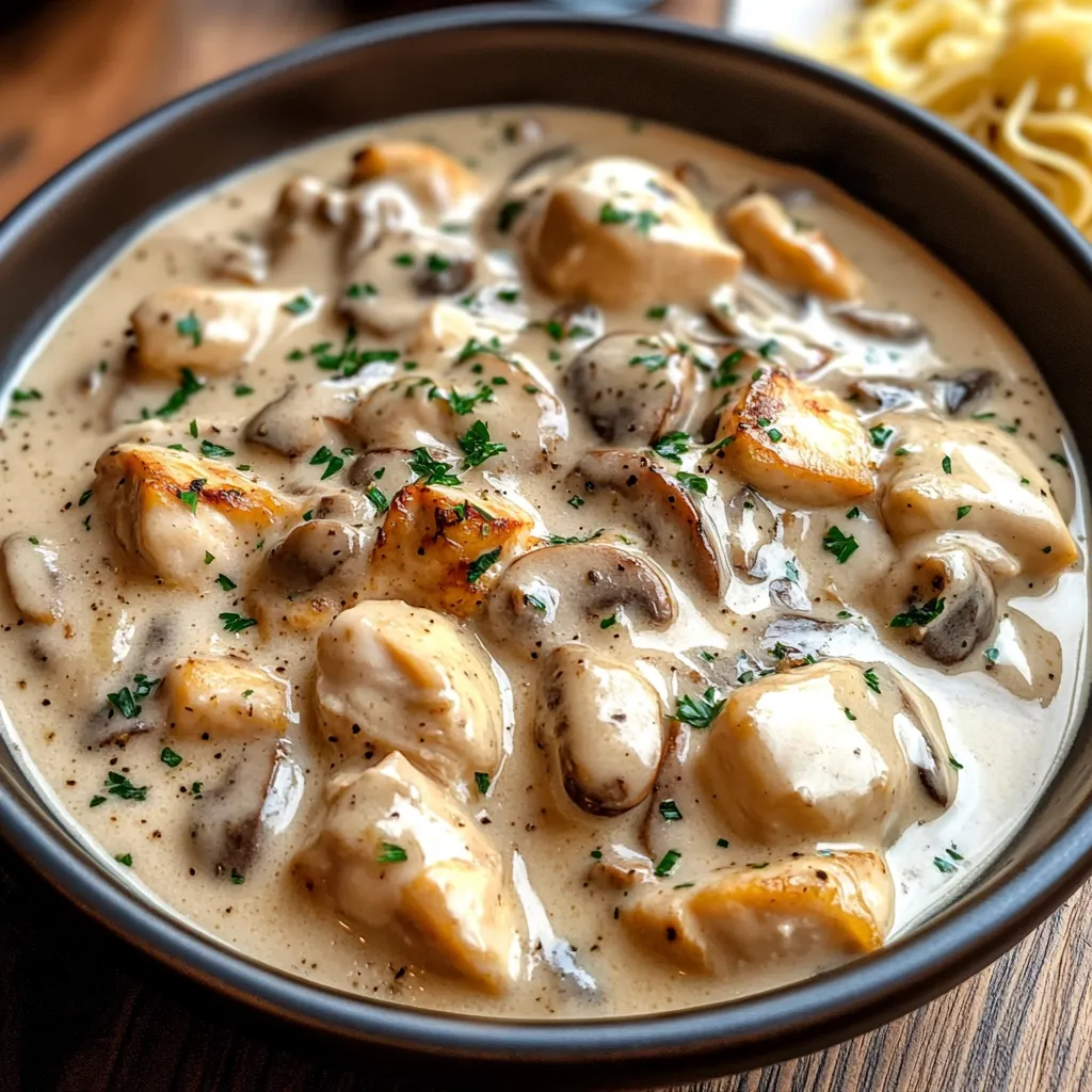 Creamy Chicken Stroganoff