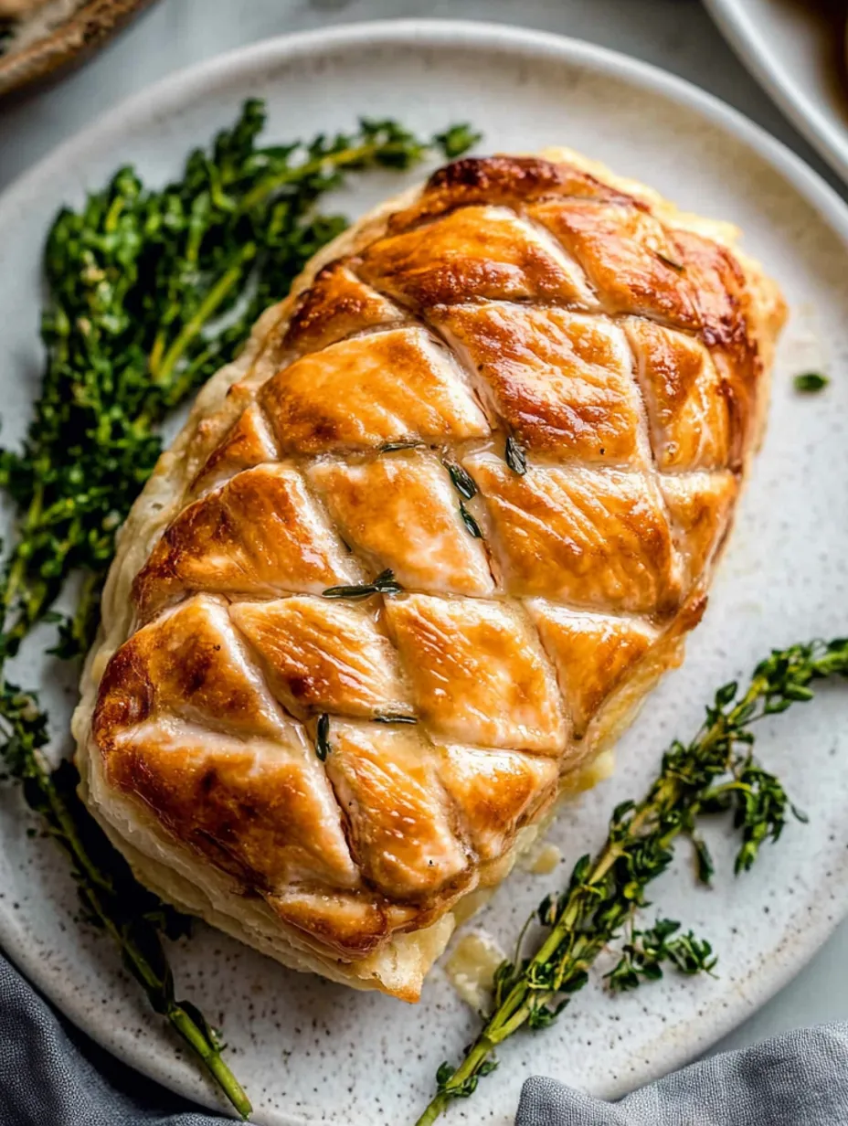 Delicious Salmon Wellington with Creamy Spinach Recipe
