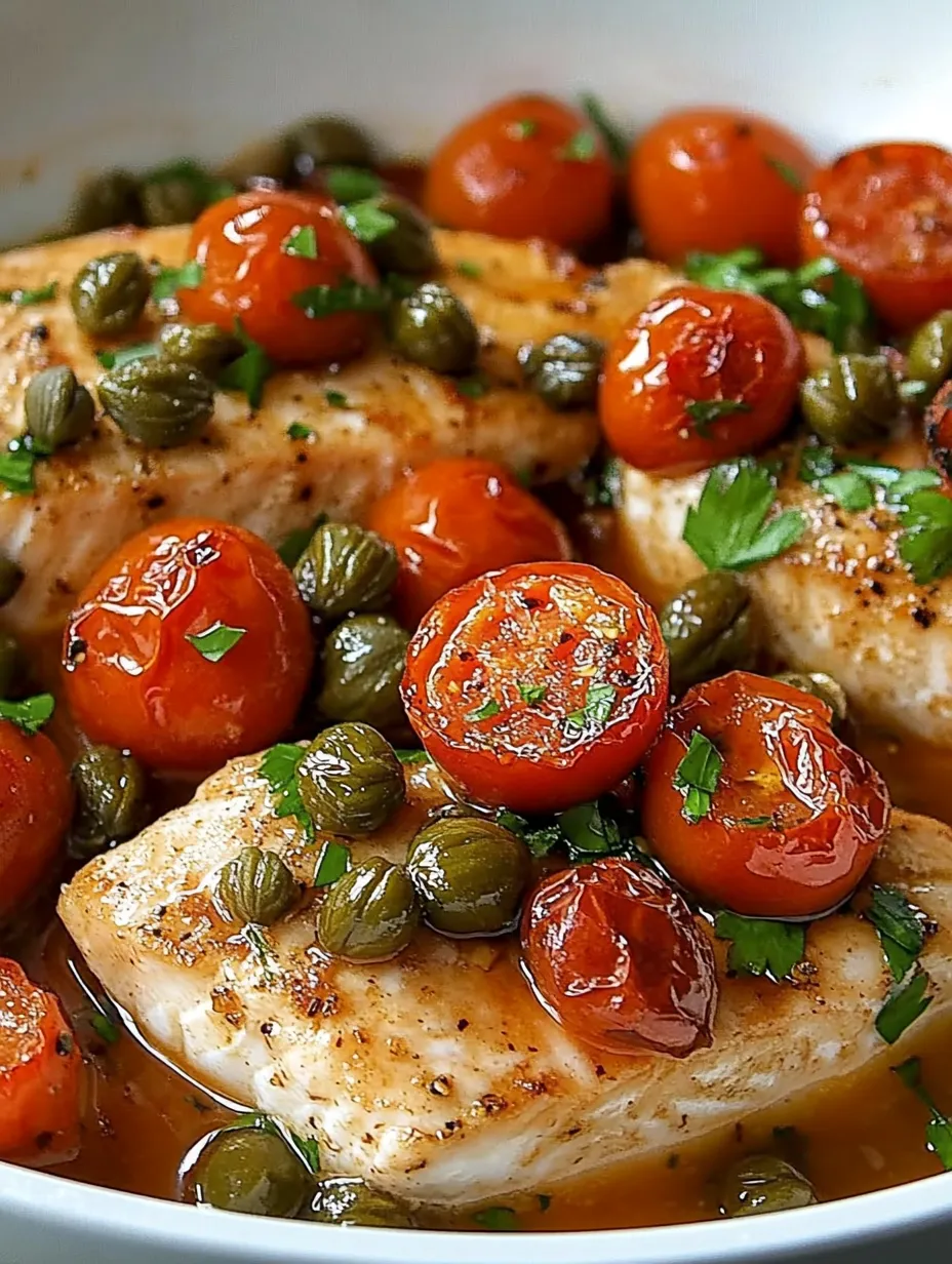 Pan-Roasted Swordfish with Cherry Tomatoes & Capers Recipe
