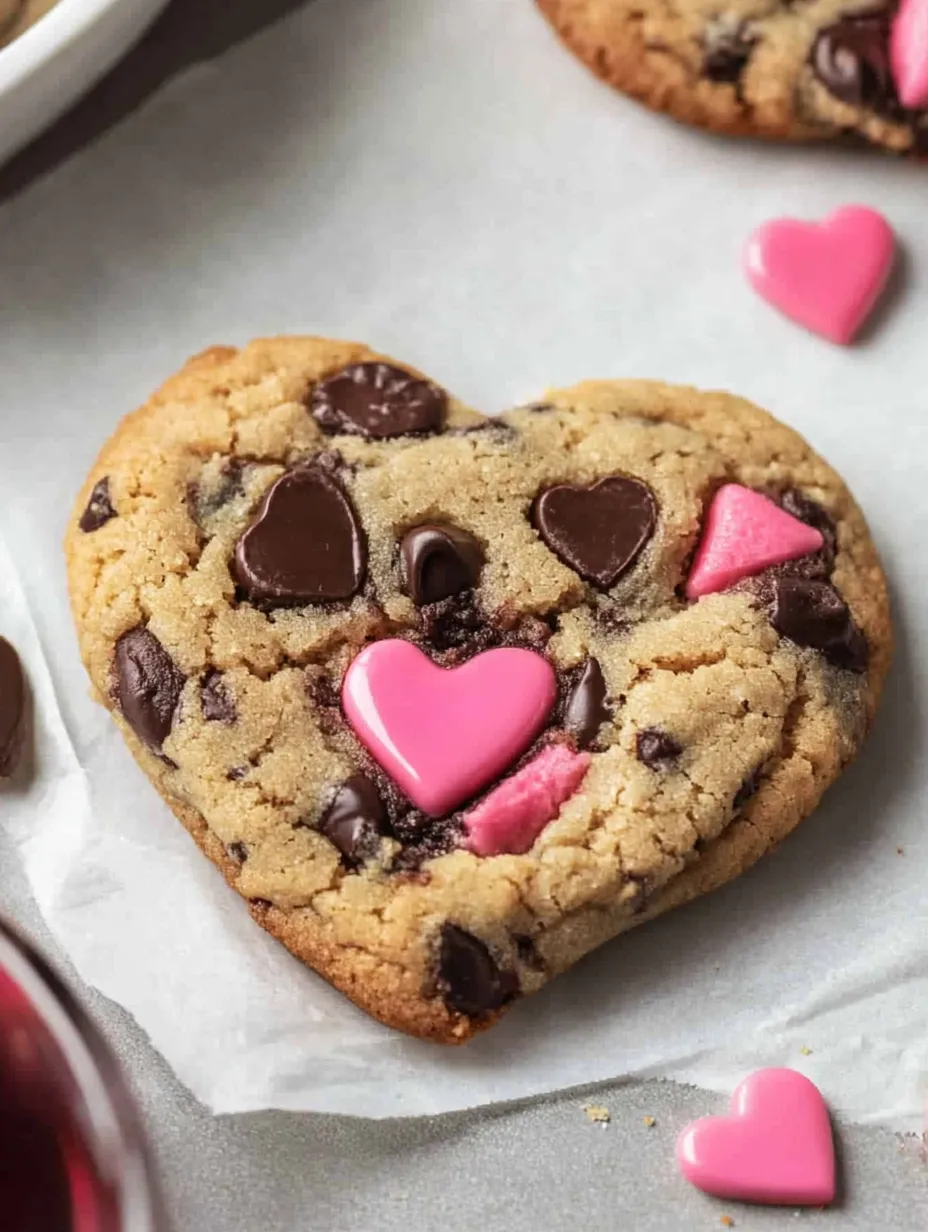 Easy Heart Shaped Chocolate Chip Cookies
