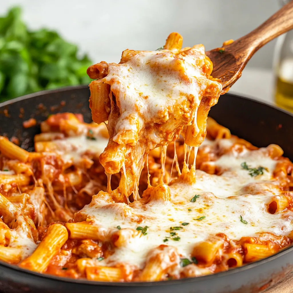 Chicken Parmesan Pasta Skillet