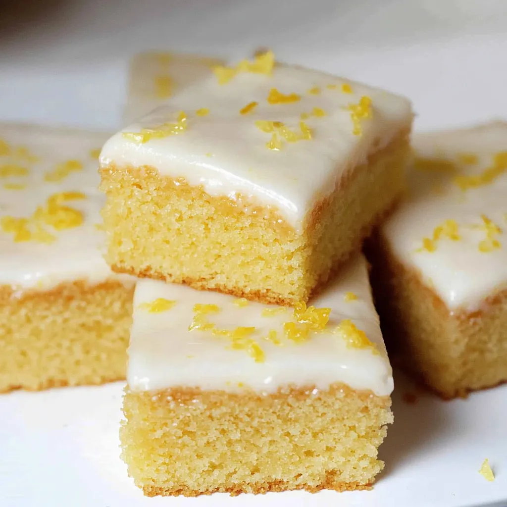 Homemade Lemon Traybake Dessert
