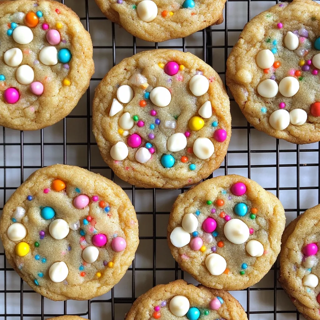Colorful Sprinkle Cookies with White Chocolate