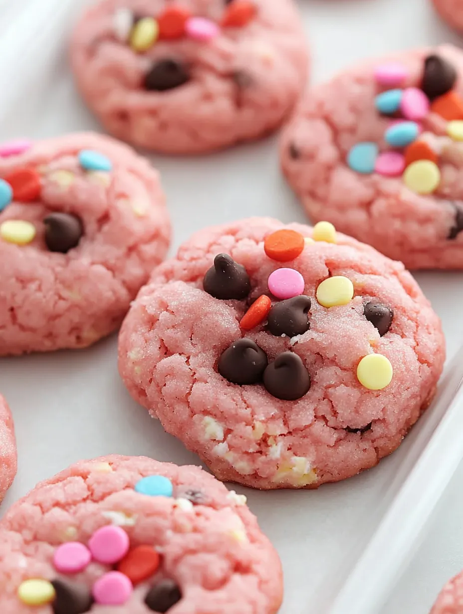 Strawberry Cake Mix Cookies Homemade
