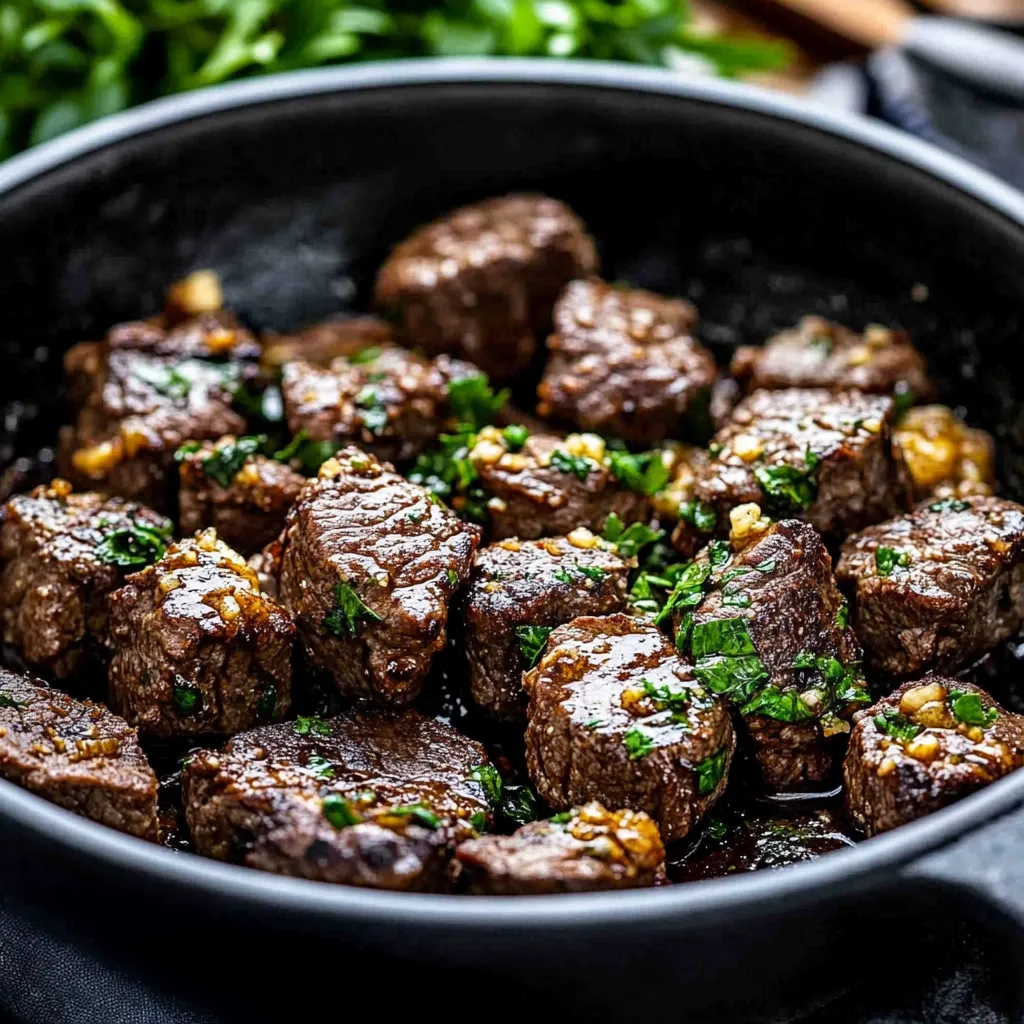 Buttery Garlic Steak Bites