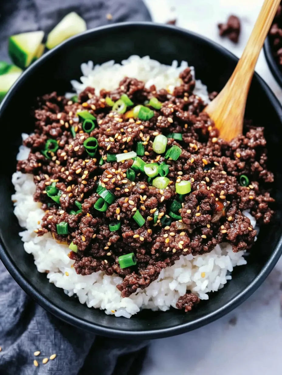 Korean Ground Beef and Rice Bowls Recipe