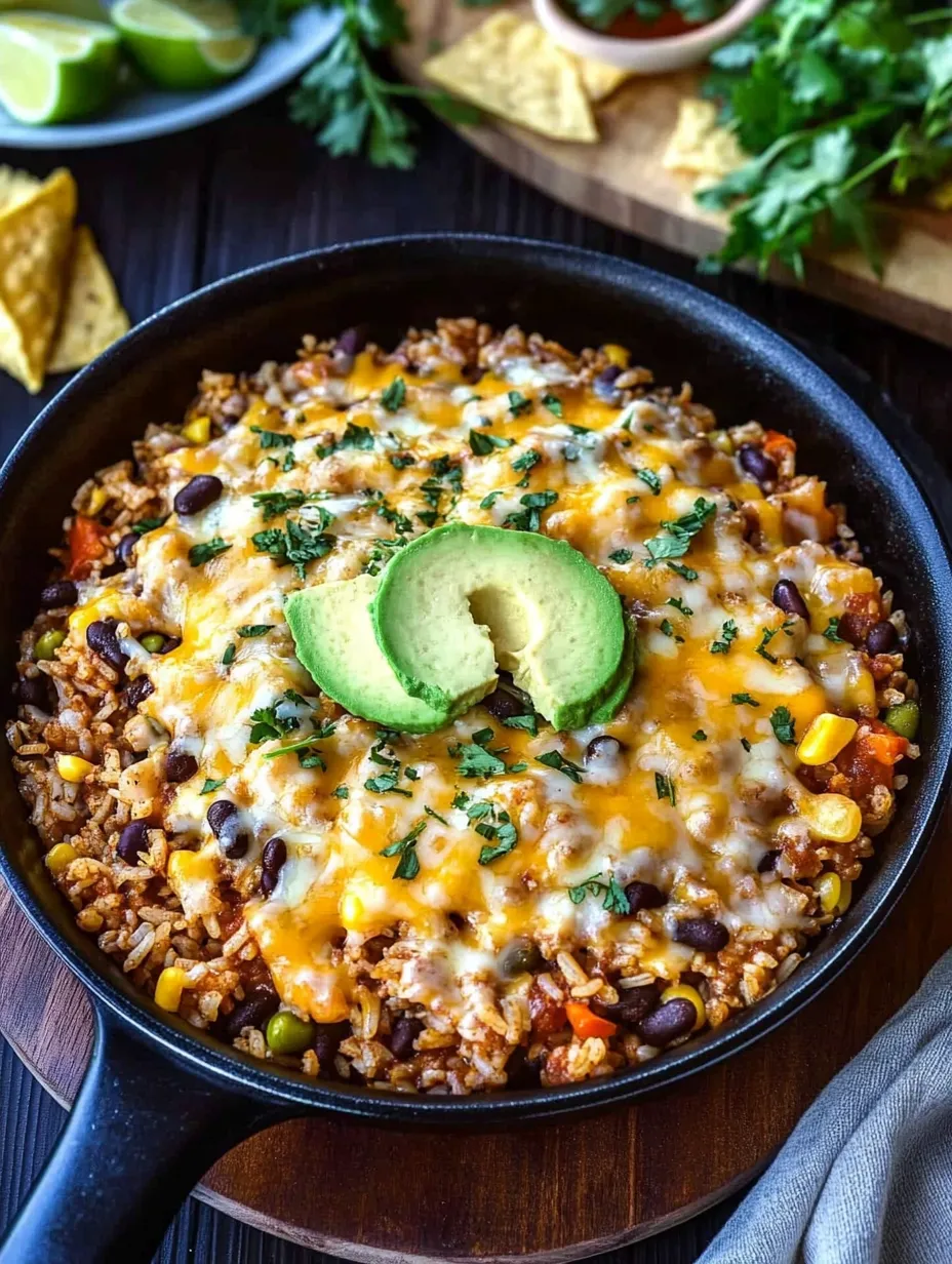 Cheesy Taco Rice Skillet Homemade